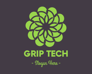 Green Flower Pattern logo design