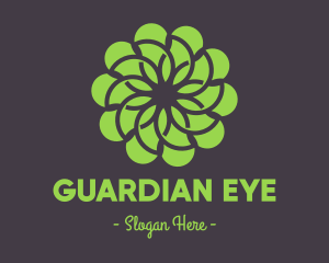 Green Flower Pattern logo design