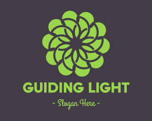 Green Flower Pattern logo design