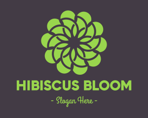 Green Flower Pattern logo design