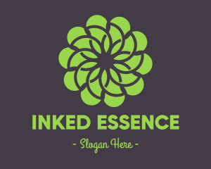 Green Flower Pattern logo design