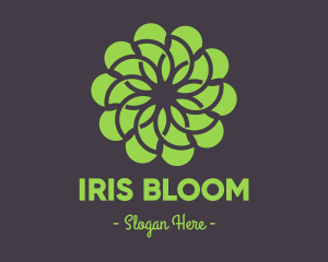 Green Flower Pattern logo design