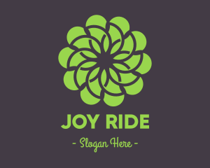 Green Flower Pattern logo design