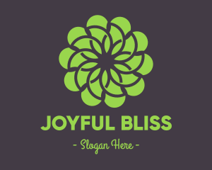 Green Flower Pattern logo design