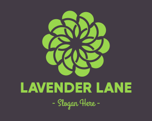 Green Flower Pattern logo design