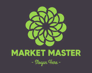 Green Flower Pattern logo design