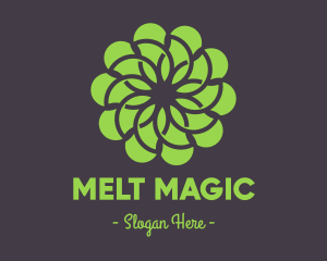 Green Flower Pattern logo design