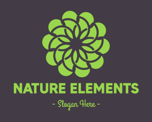 Green Flower Pattern logo design