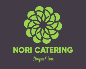 Green Flower Pattern logo design