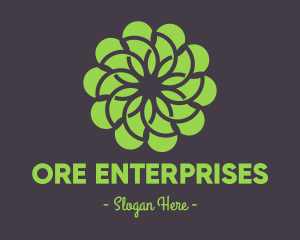 Green Flower Pattern logo design