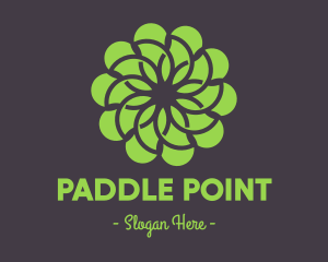 Green Flower Pattern logo design