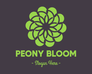 Green Flower Pattern logo design