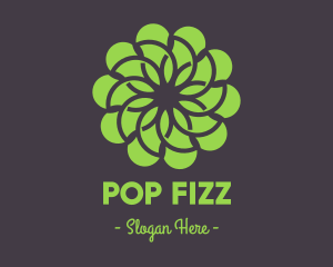 Green Flower Pattern logo design