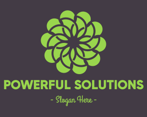 Green Flower Pattern logo design