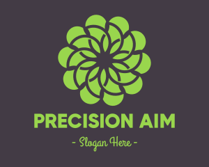 Green Flower Pattern logo design