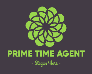 Green Flower Pattern logo design