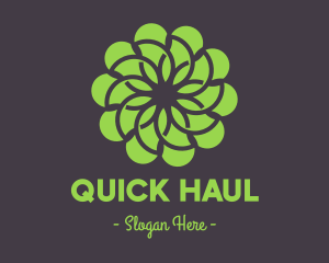 Green Flower Pattern logo design