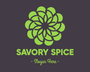 Green Flower Pattern logo design