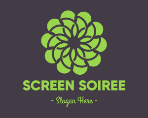 Green Flower Pattern logo design