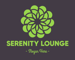 Green Flower Pattern logo design