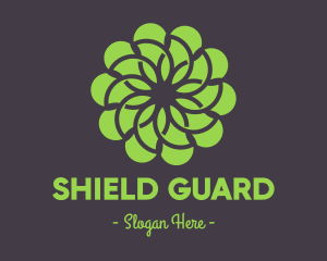 Green Flower Pattern logo design