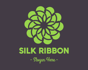 Green Flower Pattern logo design