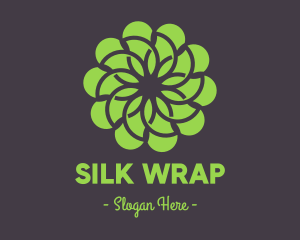 Green Flower Pattern logo design