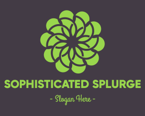 Green Flower Pattern logo design