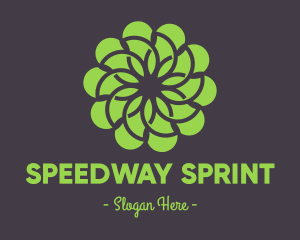 Green Flower Pattern logo design