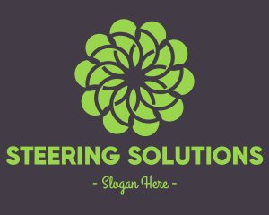 Green Flower Pattern logo design