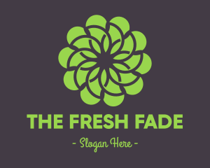 Green Flower Pattern logo design