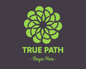 Green Flower Pattern logo design