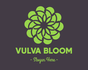 Green Flower Pattern logo design