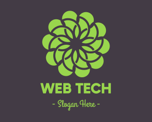 Green Flower Pattern logo design