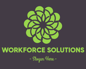 Green Flower Pattern logo design