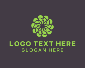 Green Flower Pattern logo