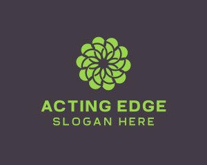 Green Flower Pattern logo design