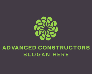 Green Flower Pattern logo design