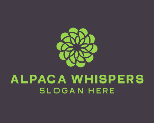 Green Flower Pattern logo design