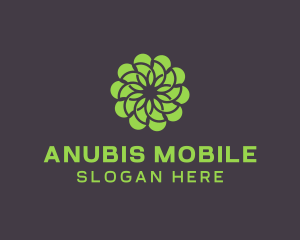 Green Flower Pattern logo design