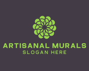 Green Flower Pattern logo design