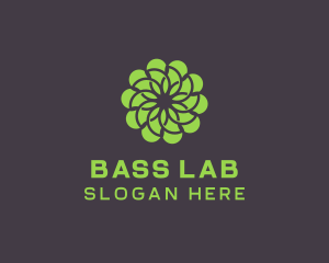 Green Flower Pattern logo design