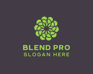 Green Flower Pattern logo design