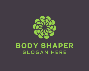 Green Flower Pattern logo design