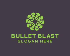 Green Flower Pattern logo design