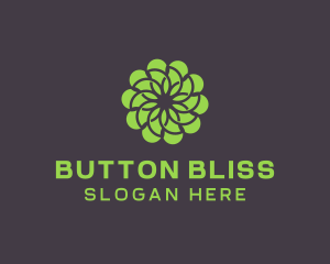 Green Flower Pattern logo design