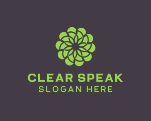 Green Flower Pattern logo design