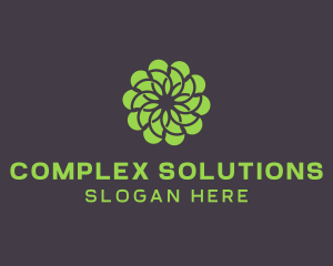 Green Flower Pattern logo design