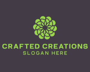 Green Flower Pattern logo design