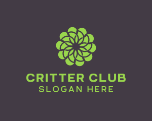 Green Flower Pattern logo design